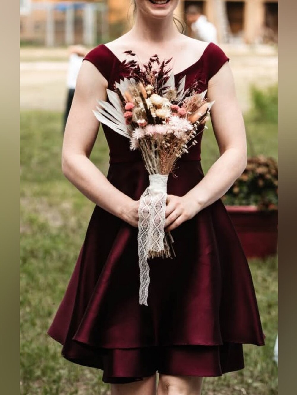 Women's Formal Sleeveless Burgundy Dress XXS - Picture 2 of 6
